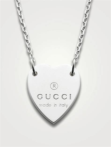 gucci.heart necklace|Gucci Icon Heart Pendant Necklace .